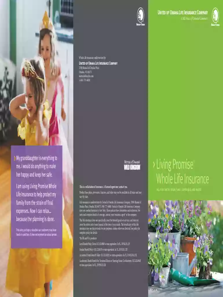 Living Promise Whole Life Insurance Preview on Page 1