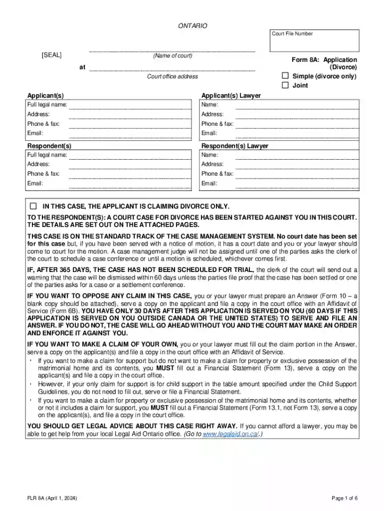 Form 8a Preview on Page 1