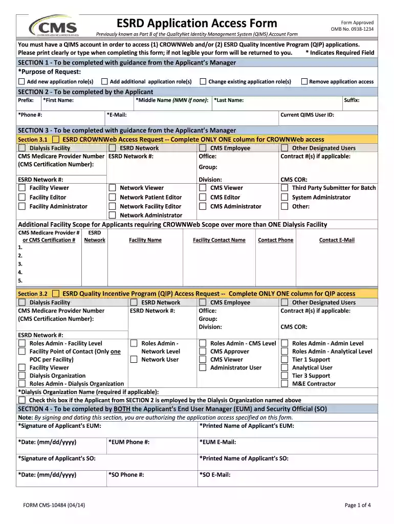 application access form Preview on Page 1