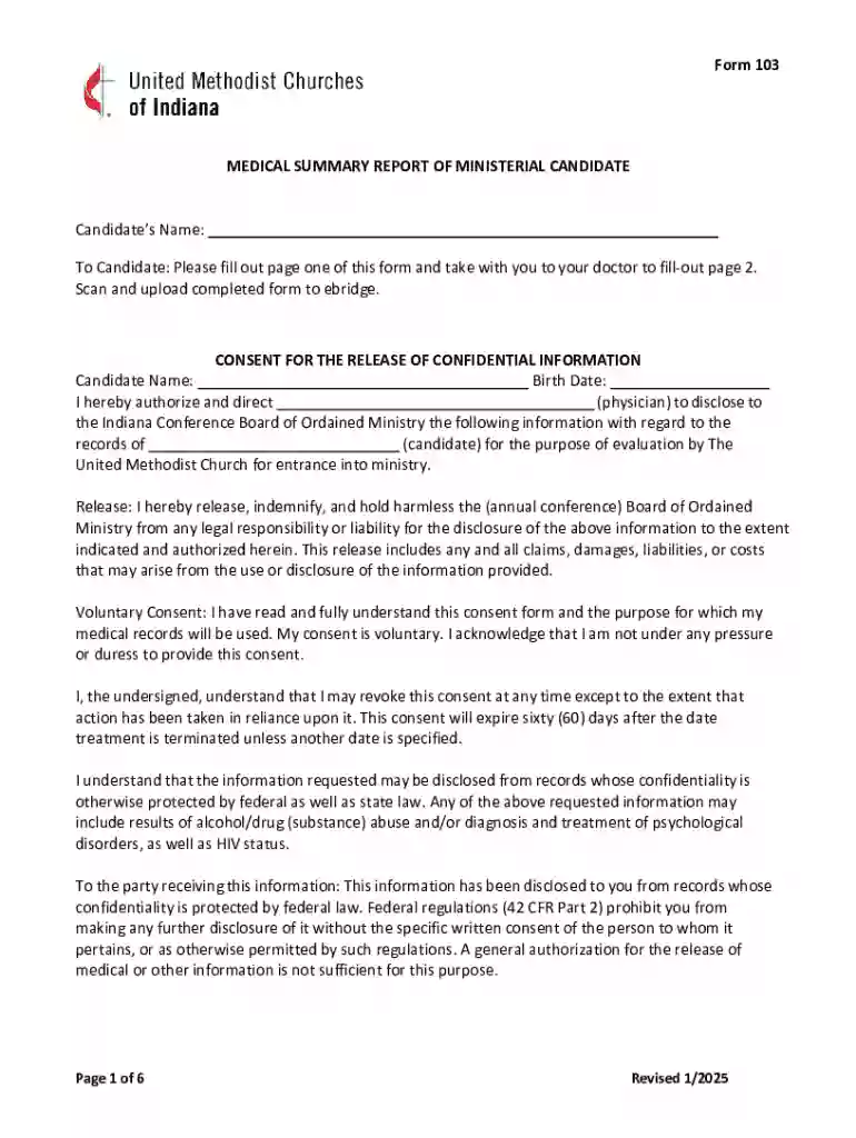 Form 103 Preview on Page 1