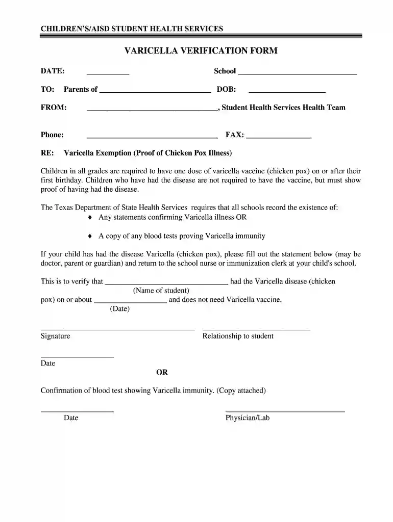 kealing middle school varicella Preview on Page 1