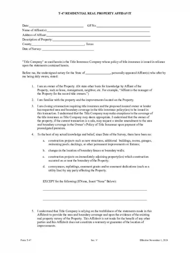 t: Title Basic Manual form T-47 Preview on Page 1