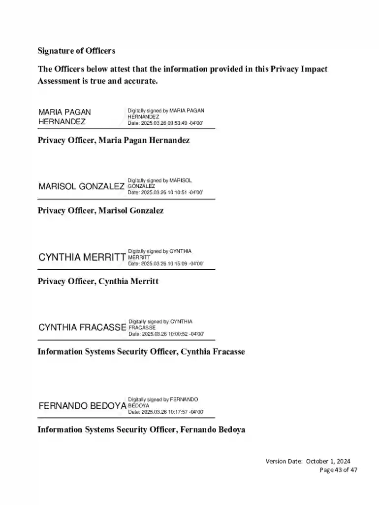 Privacy Impact Assessment for the Va Area Orlando Preview on Page 1