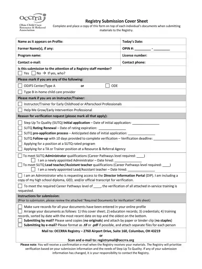 application for submission of documents Preview on Page 1