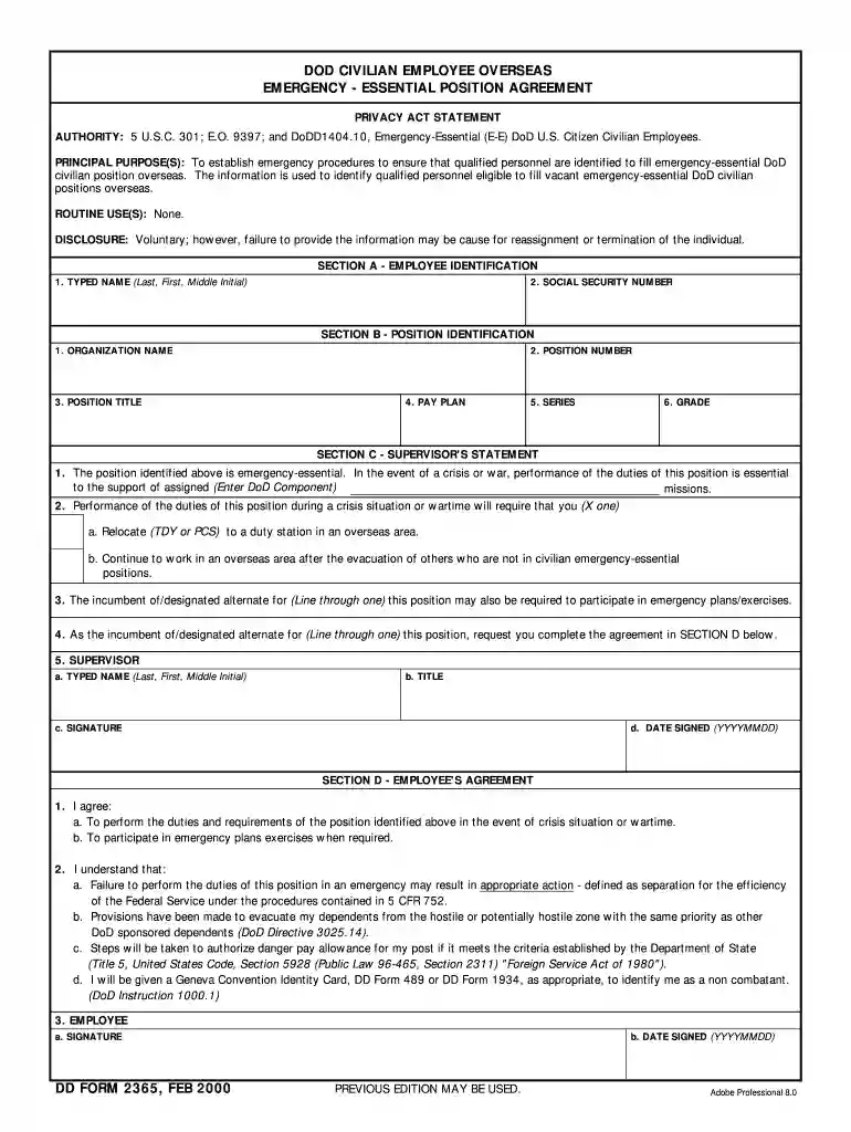 dd2365 Preview on Page 1