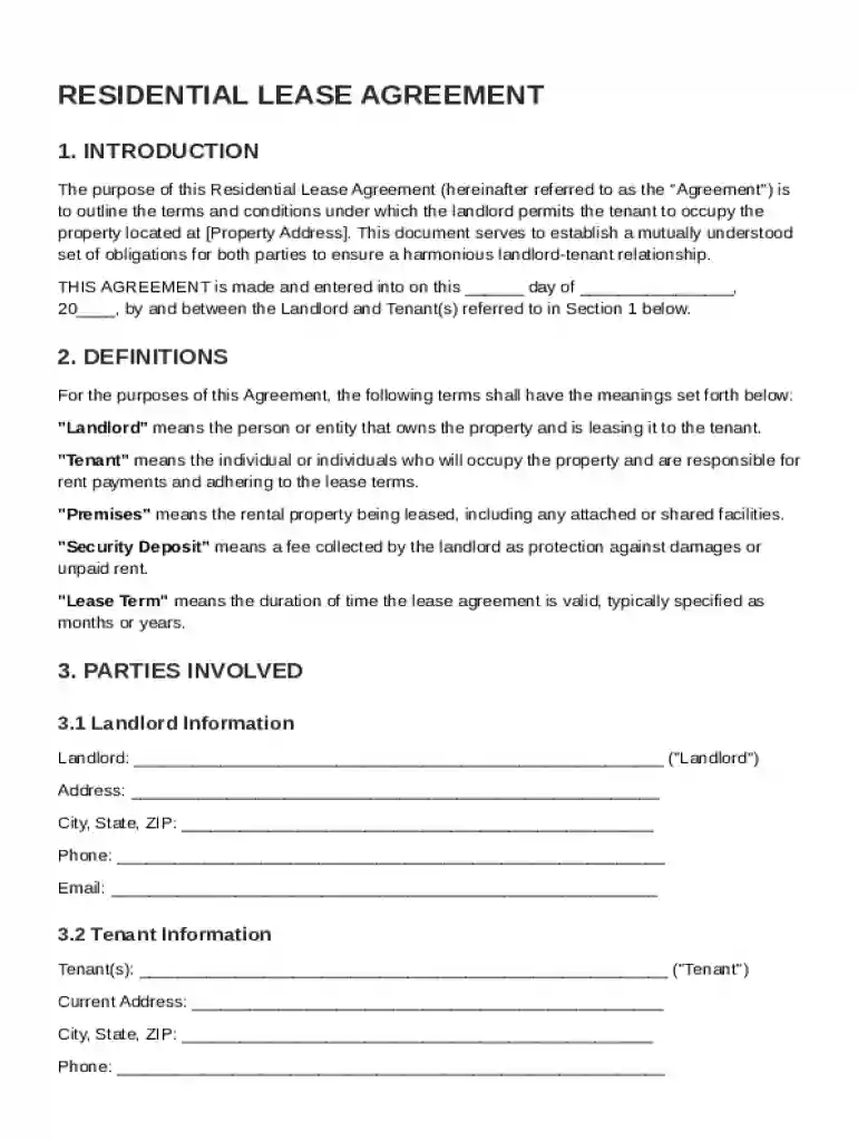 Fake Rental Agreement Template Preview on Page 1