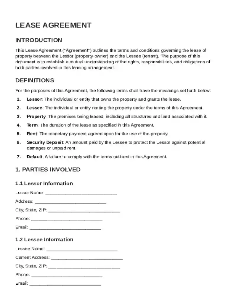 Lease Reddit Agreement Template Preview on Page 1