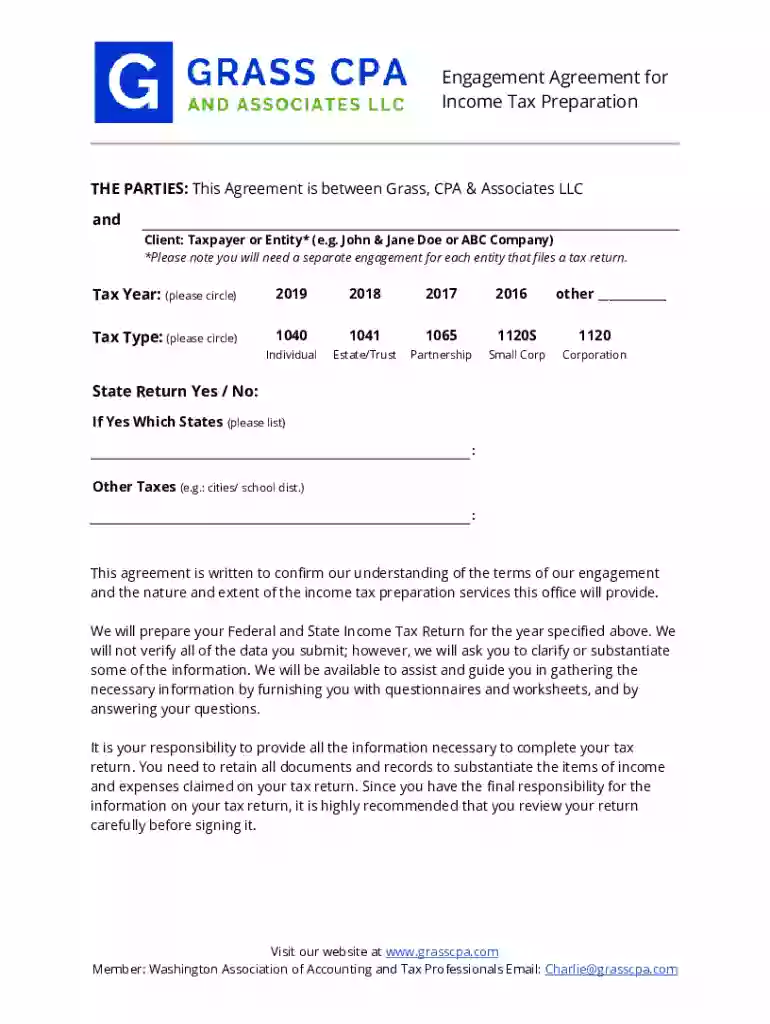 tax preparer independent contractor agreement Preview on Page 1