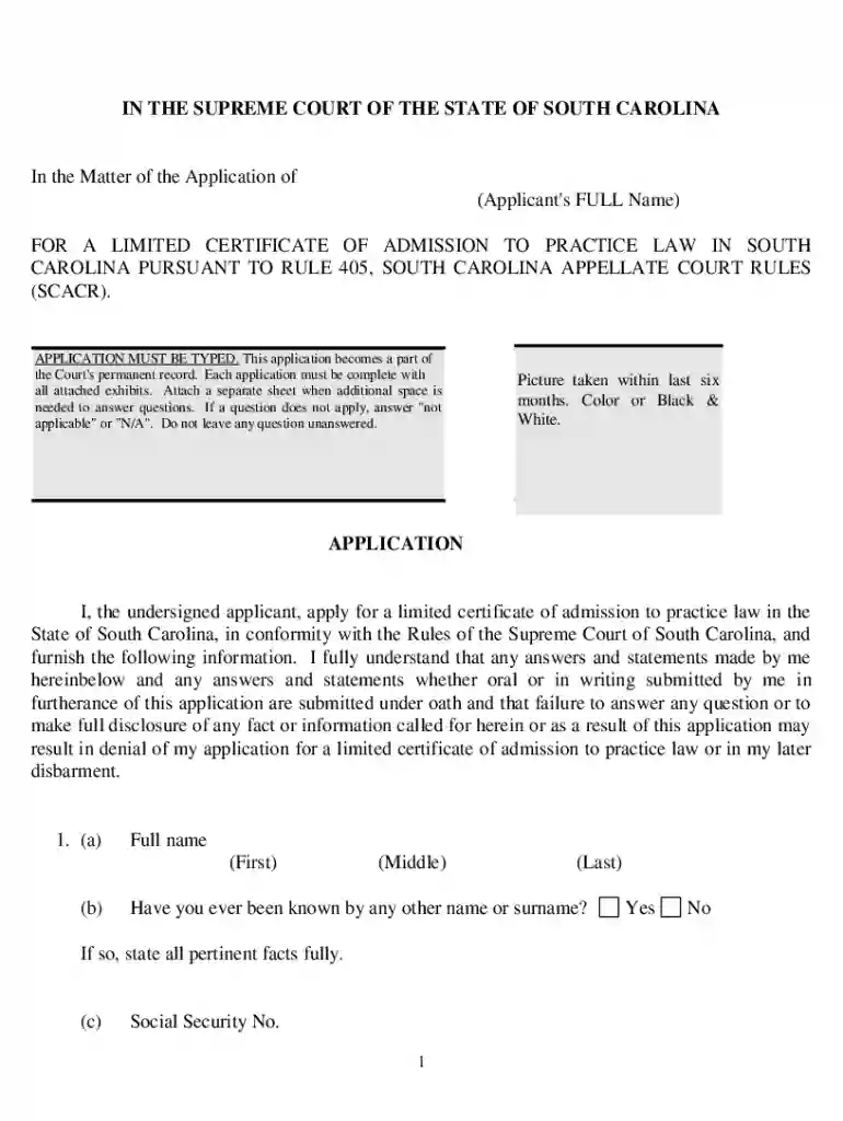 IN THE SUPREME COURT OF THE STATE OF SOUTH CAROLINA Preview on Page 1