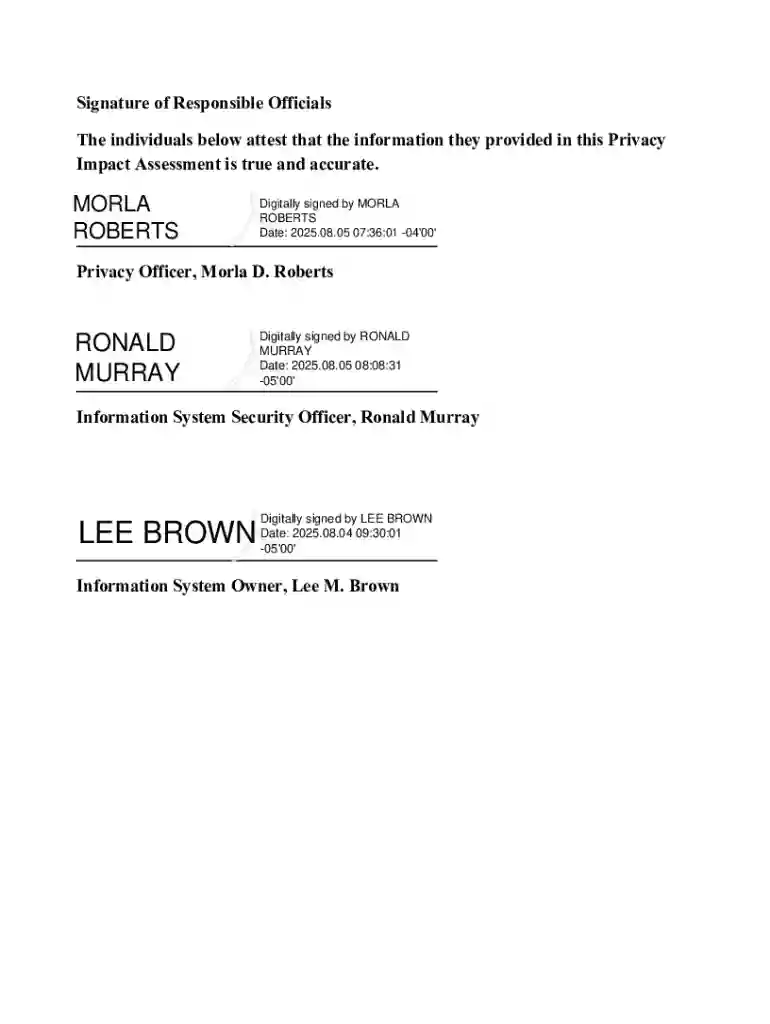 Privacy Impact Assessment for the Va It System Preview on Page 1