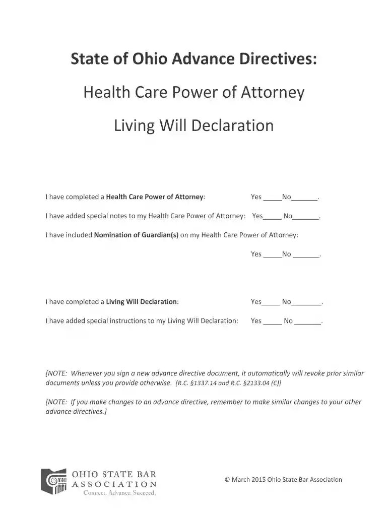 advance directives ohio Preview on Page 1