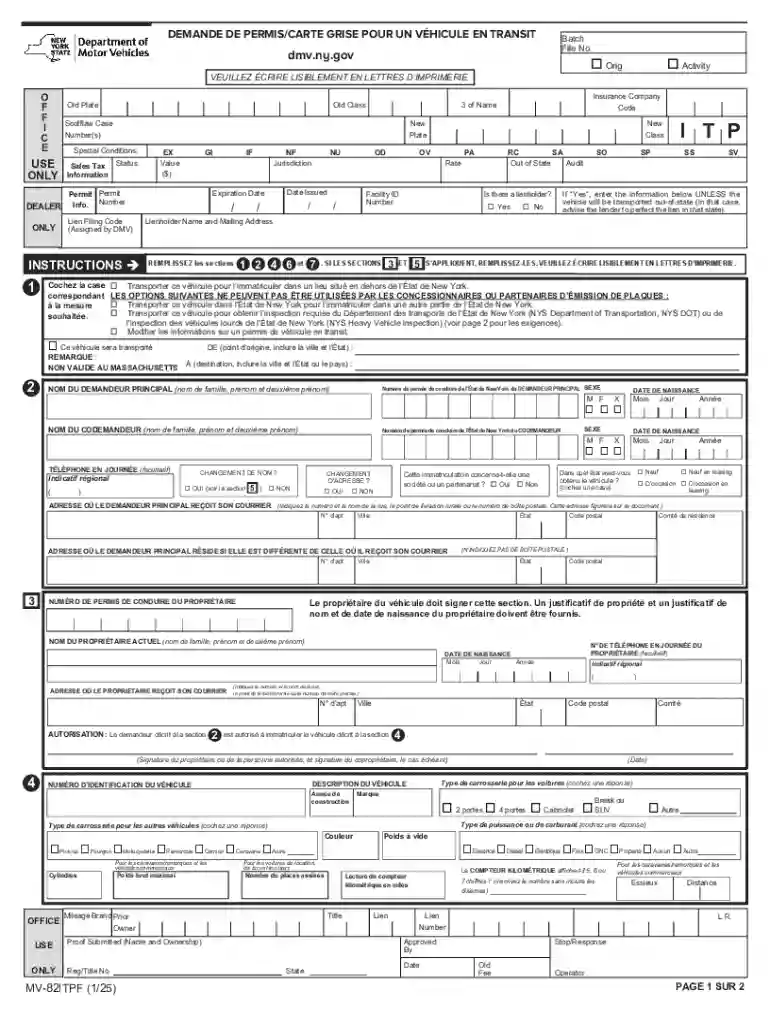 Demande De Permis carte Grise Pour Un V hicule En Transit Preview on Page 1