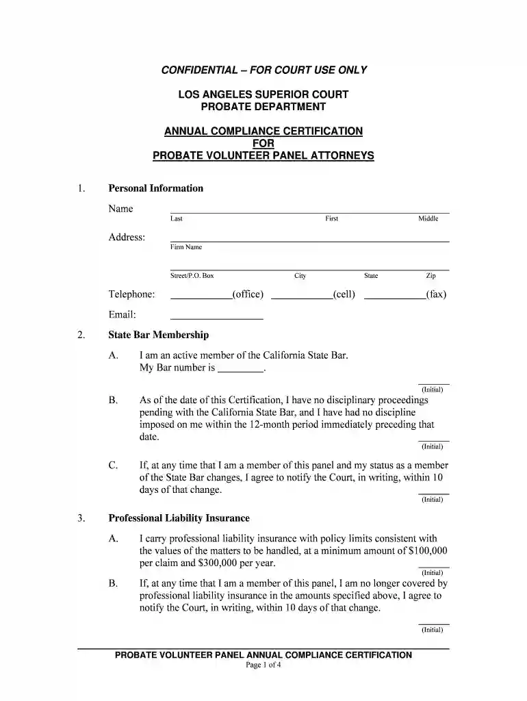 for court use only los angeles superior court probate department Preview on Page 1