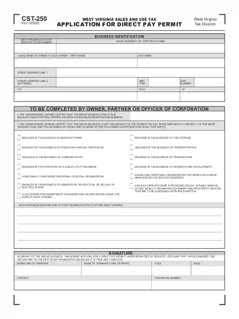 WEST VIRGINIA SALES AND USE TAX Preview on Page 1