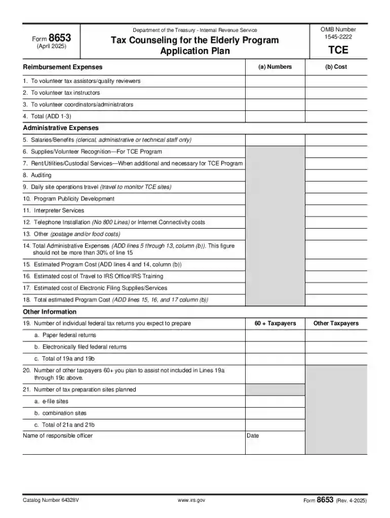Form 8653 (Rev 4-2025) Preview on Page 1