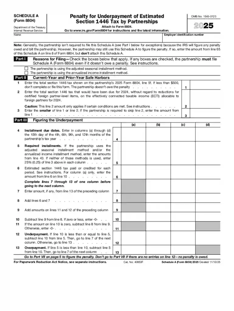 Instructions for Form 8804-W (WORKSHEET) (2026) Preview on Page 1