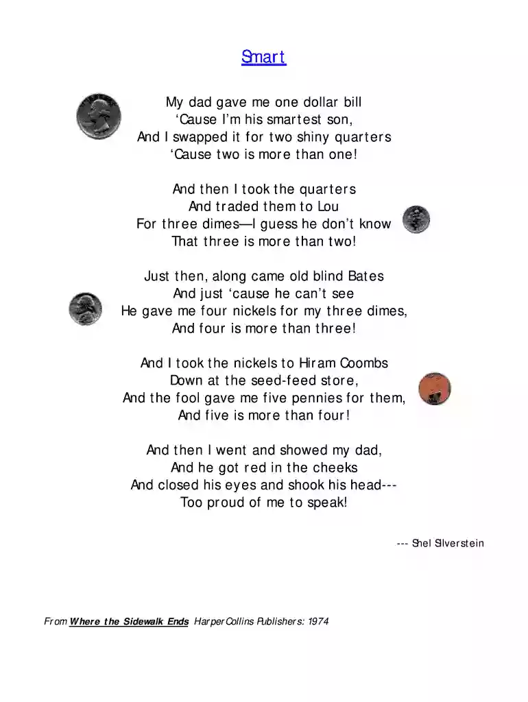 shel silverstein poems pdf Preview on Page 1