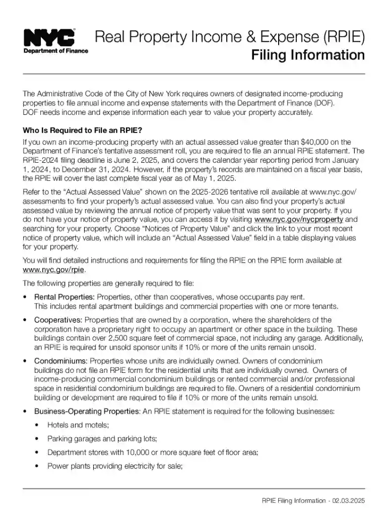 Understanding the NYC RPIE Statement: What Property Preview on Page 1