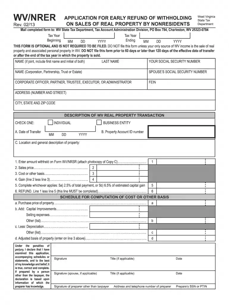 wv wvnrer tax Preview on Page 1