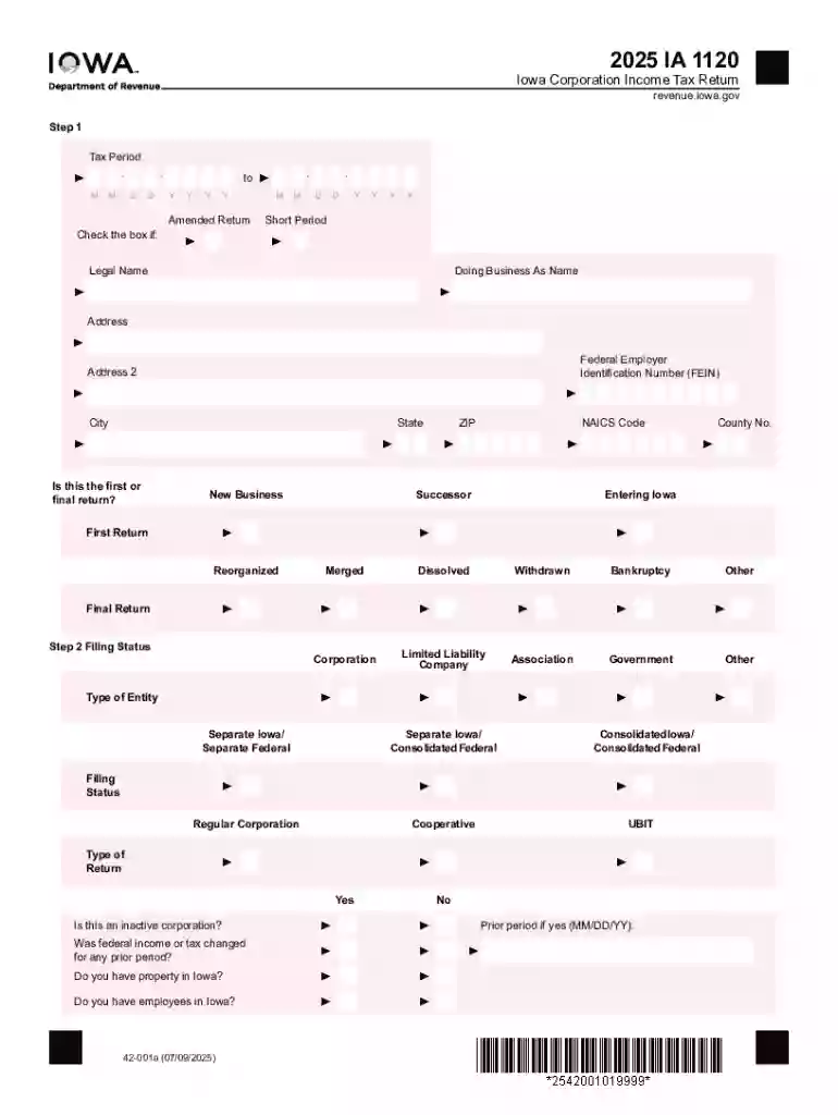42-005 IA 1120S Instructions - Iowa Department of Revenue Preview on Page 1