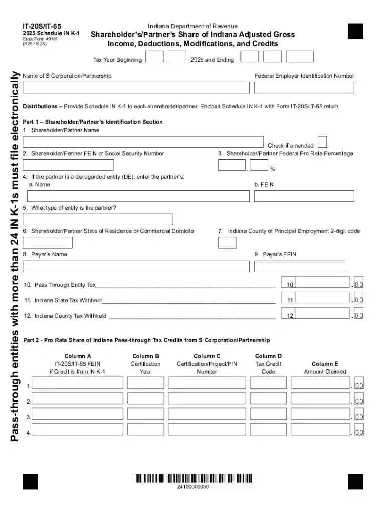 Instructions for Schedule IN K-1 - FTP Directory Listing Preview on Page 1
