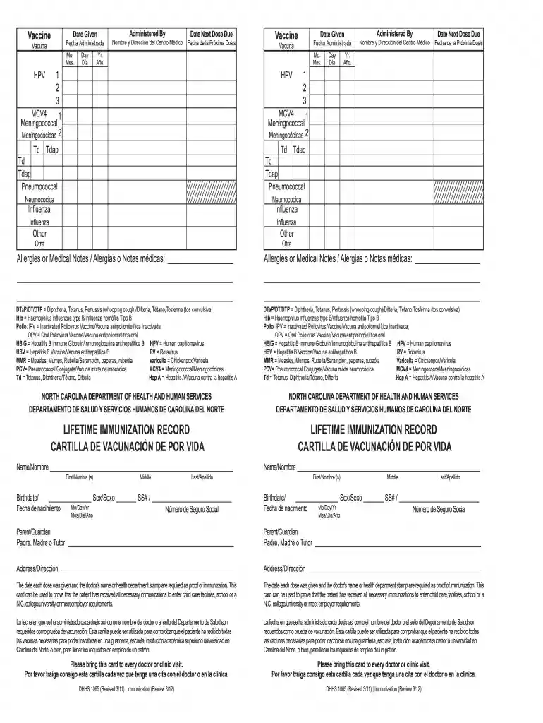 north carolina immunization registry Preview on Page 1