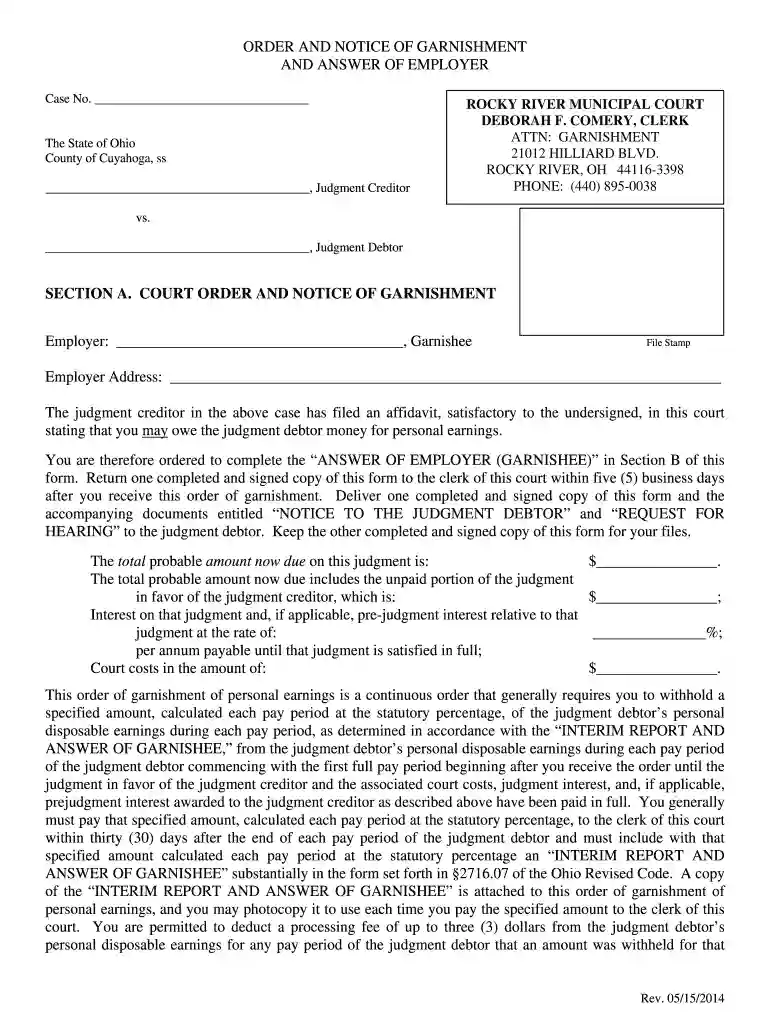 how to fill out a payment to avoid garnishment form Preview on Page 1
