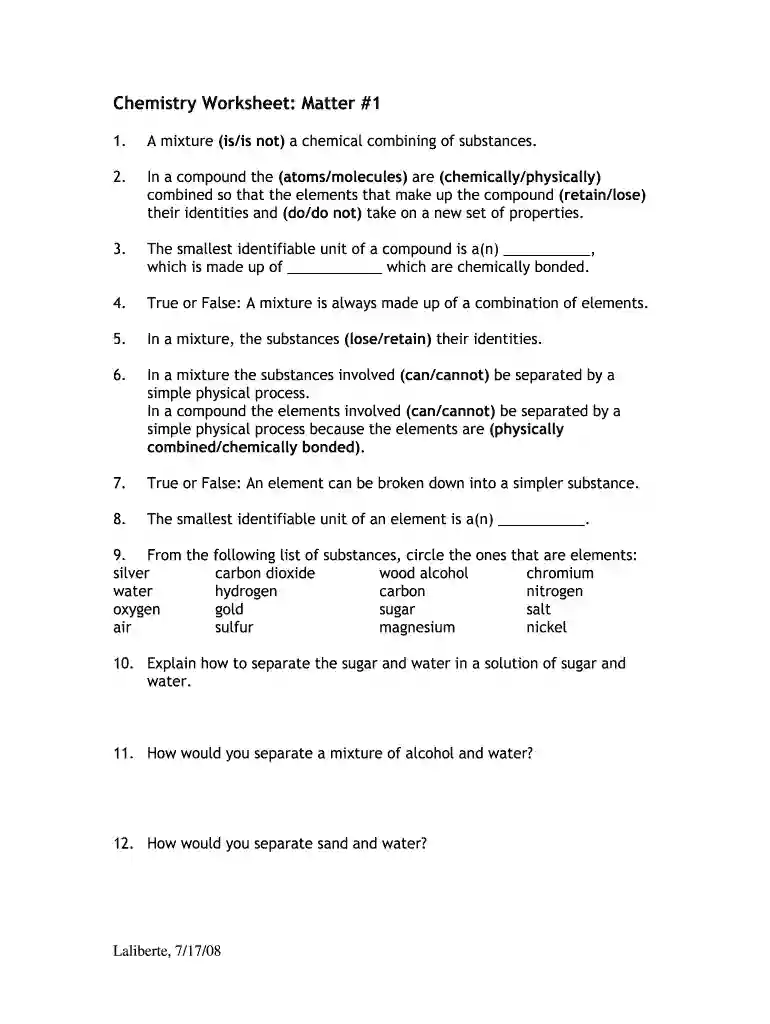 analytical chemistry worksheet Preview on Page 1