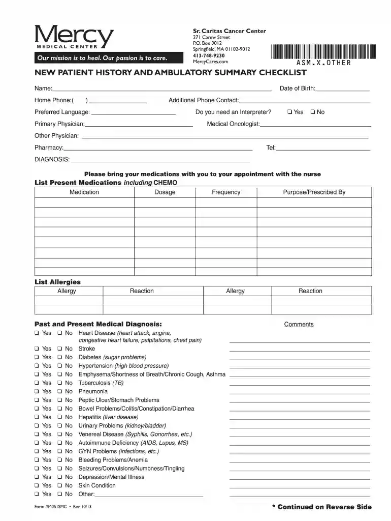 New Patient Form link - Mercy Medical Center Preview on Page 1