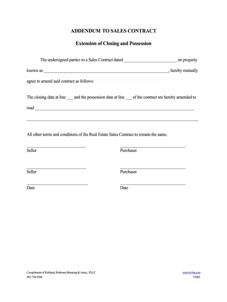 contract extension addendum template Preview on Page 1