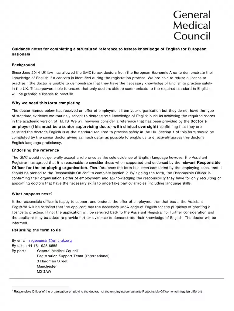 gdc english language reference form Preview on Page 1