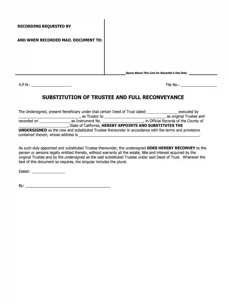 full reconveyance meaning Preview on Page 1