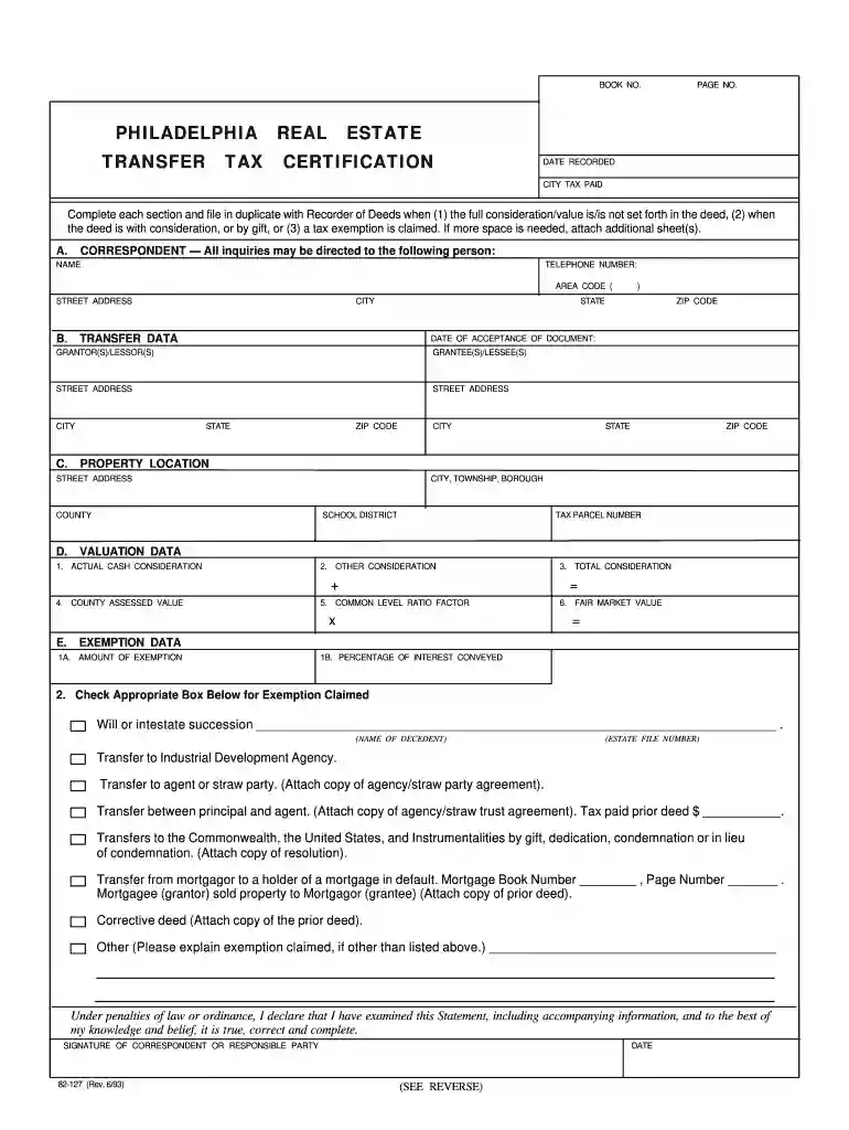 deed transfer philadelphia Preview on Page 1