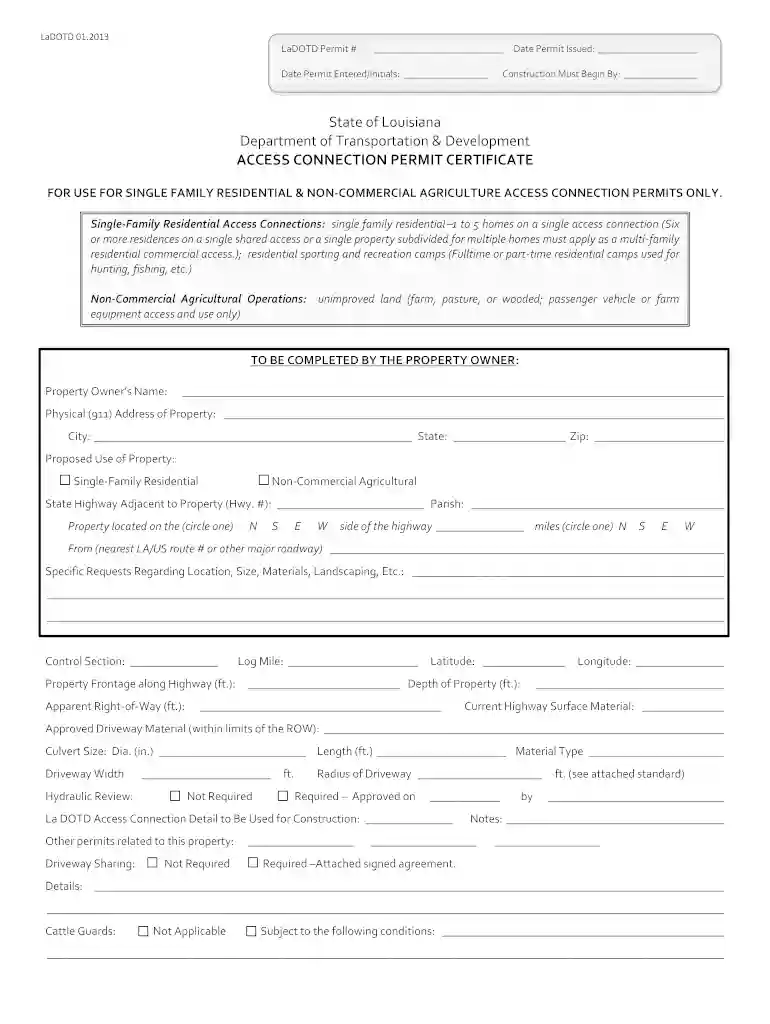 residential driveway permit Preview on Page 1