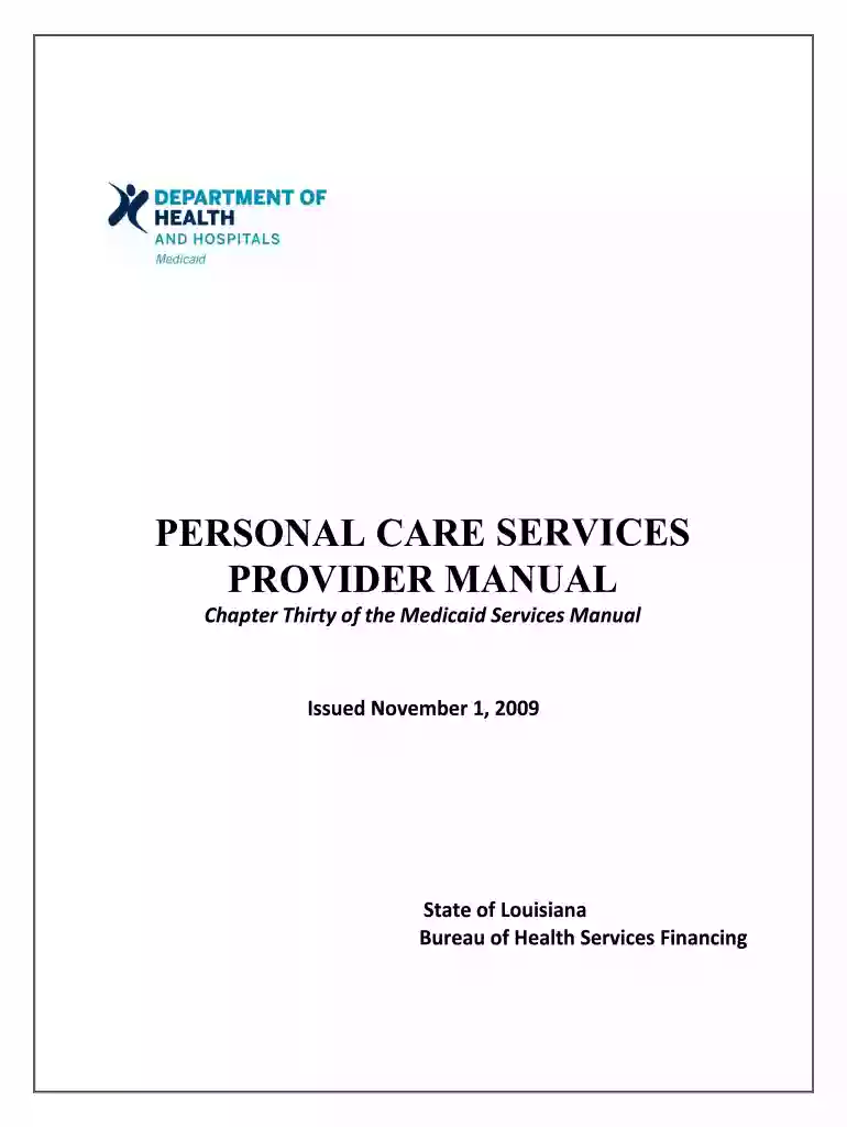 louisiana personal care form Preview on Page 1