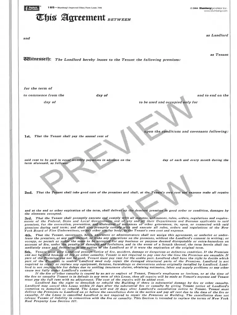 blumberg 186 lease agreement pdf Preview on Page 1