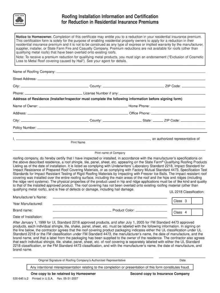 state farm class 4 form Preview on Page 1