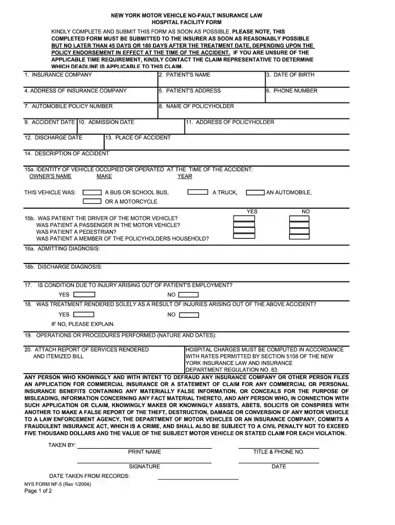 nf5 form Preview on Page 1
