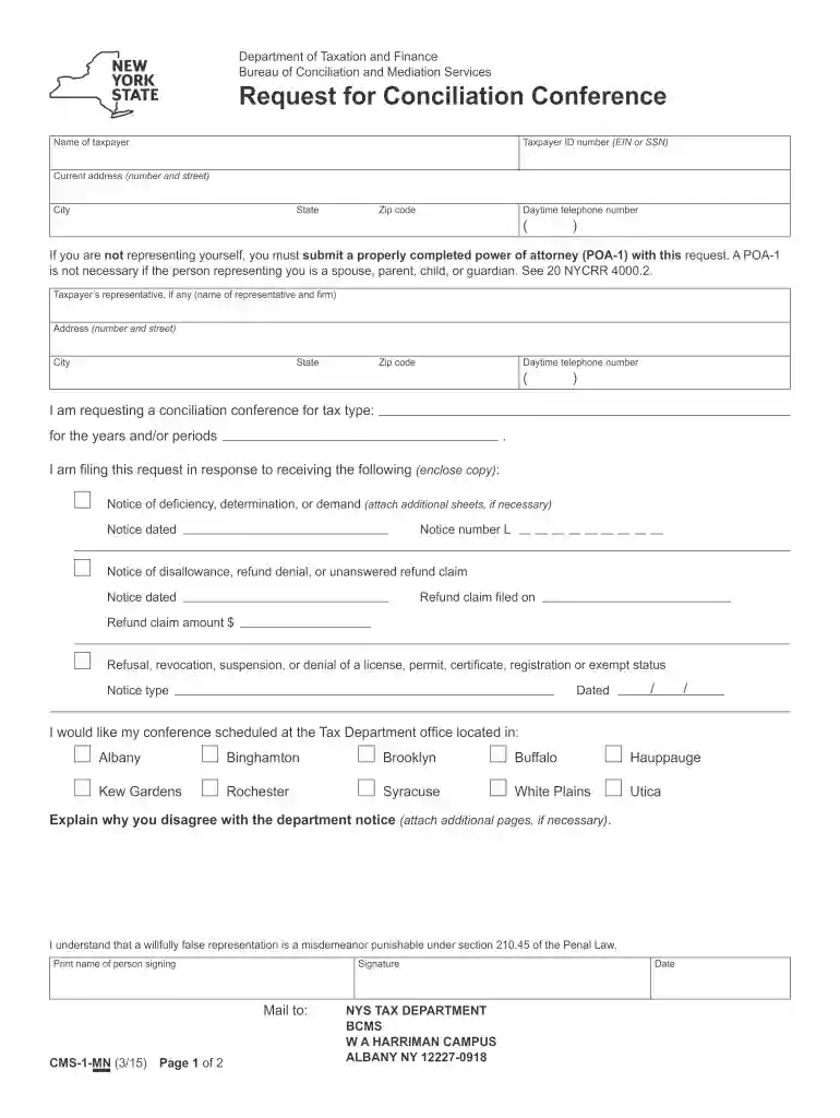cms 1 2015 form Preview on Page 1