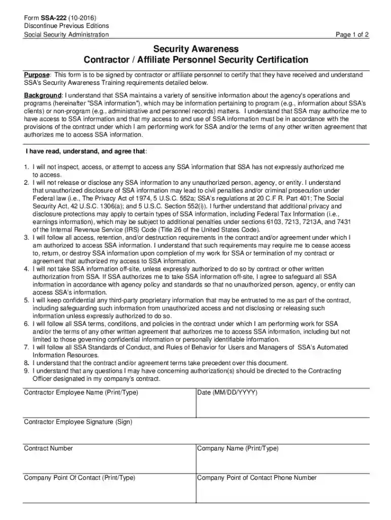 Security Awareness Contractor Personnel Security Certification Security Awareness Contractor Personn Preview on Page 1