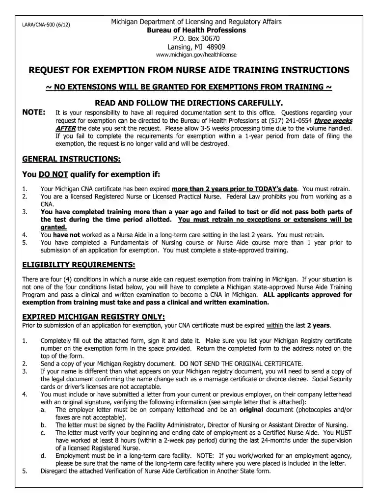 michigan cna registry Preview on Page 1