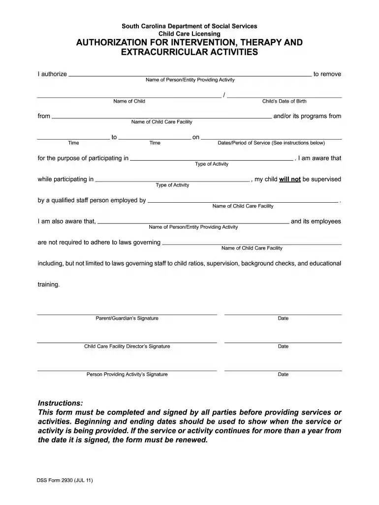 2930 form Preview on Page 1