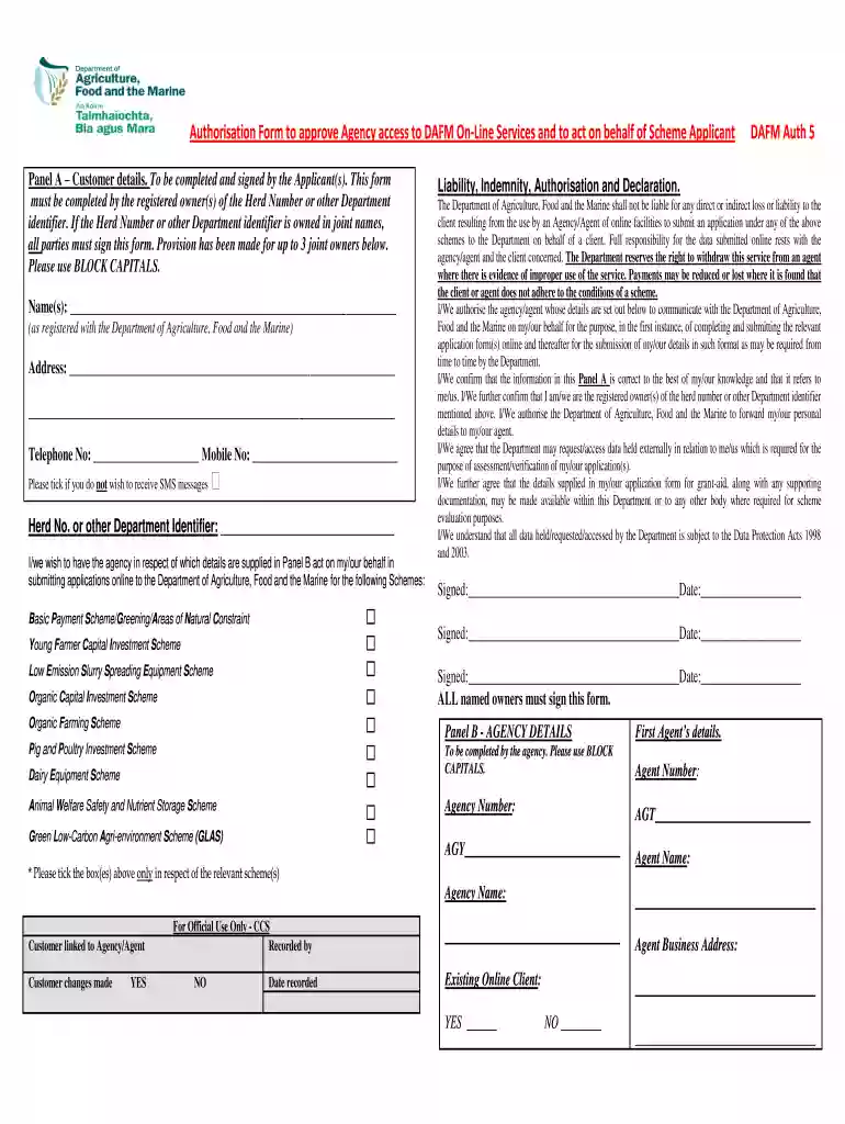 dafm agent login Preview on Page 1