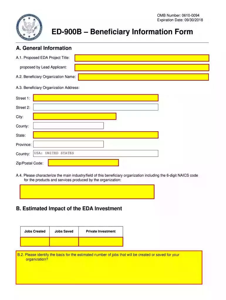 beneficiary information form Preview on Page 1