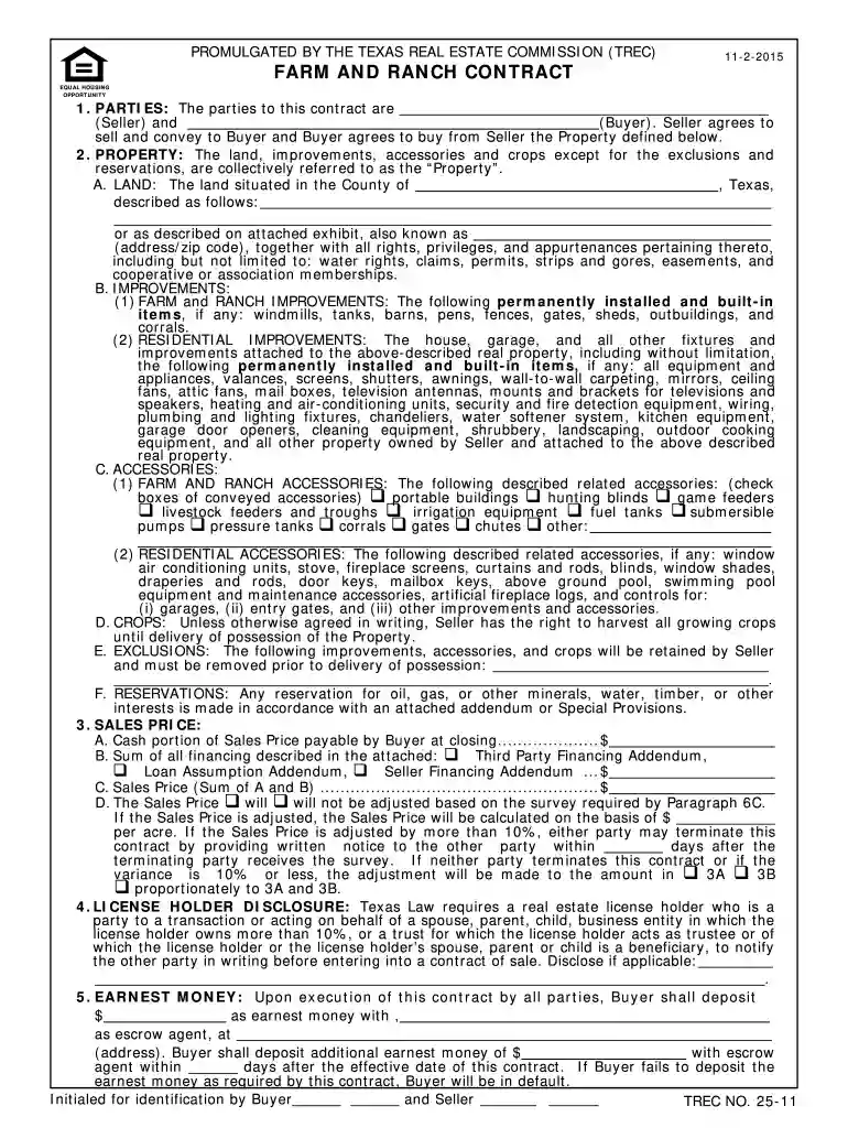 trec commercial contract Preview on Page 1