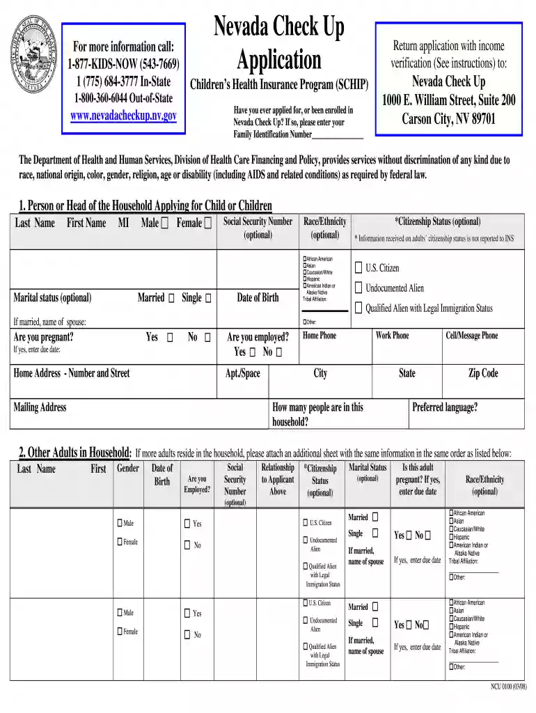 nevada check up income limits 2024 Preview on Page 1
