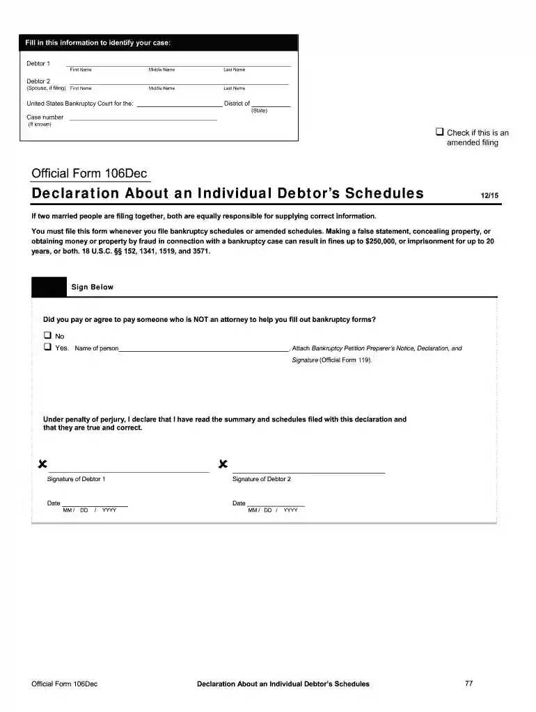 official form Preview on Page 1