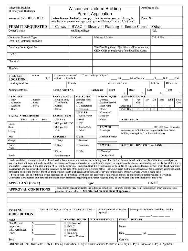 building permit template Preview on Page 1