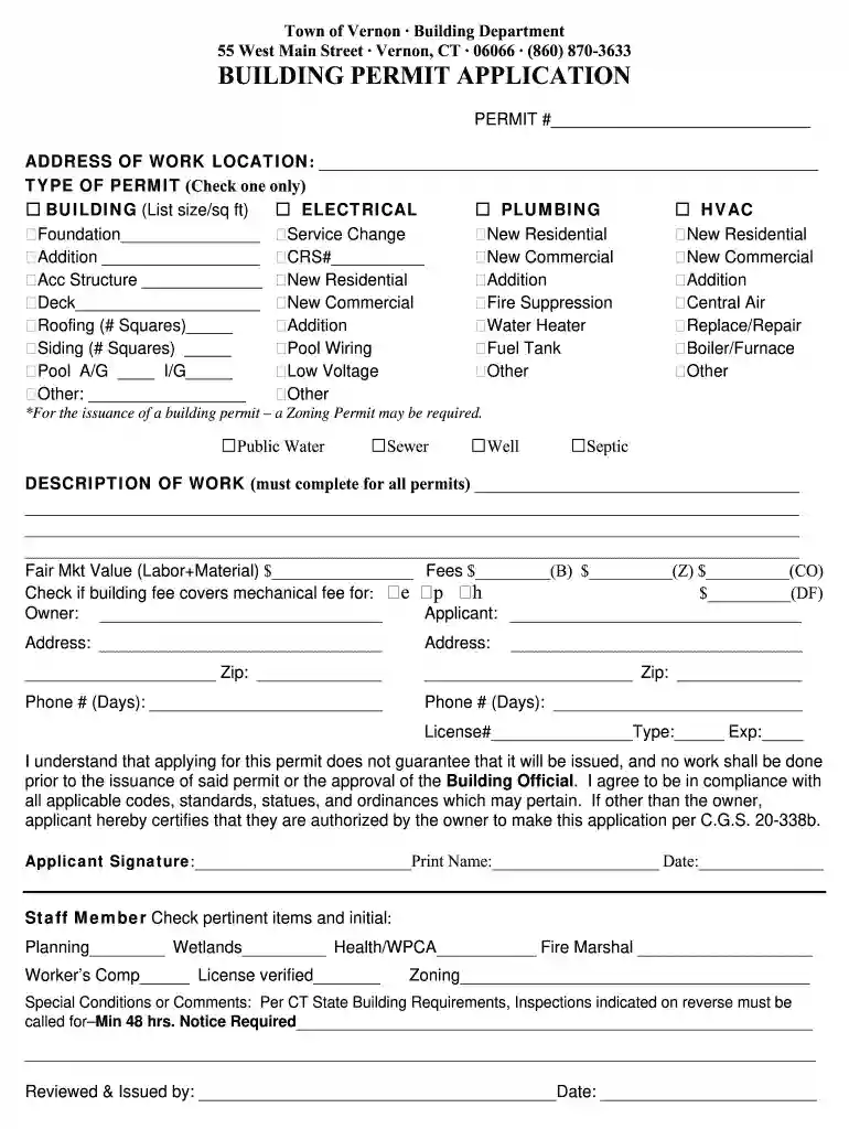 vernon ct building department Preview on Page 1