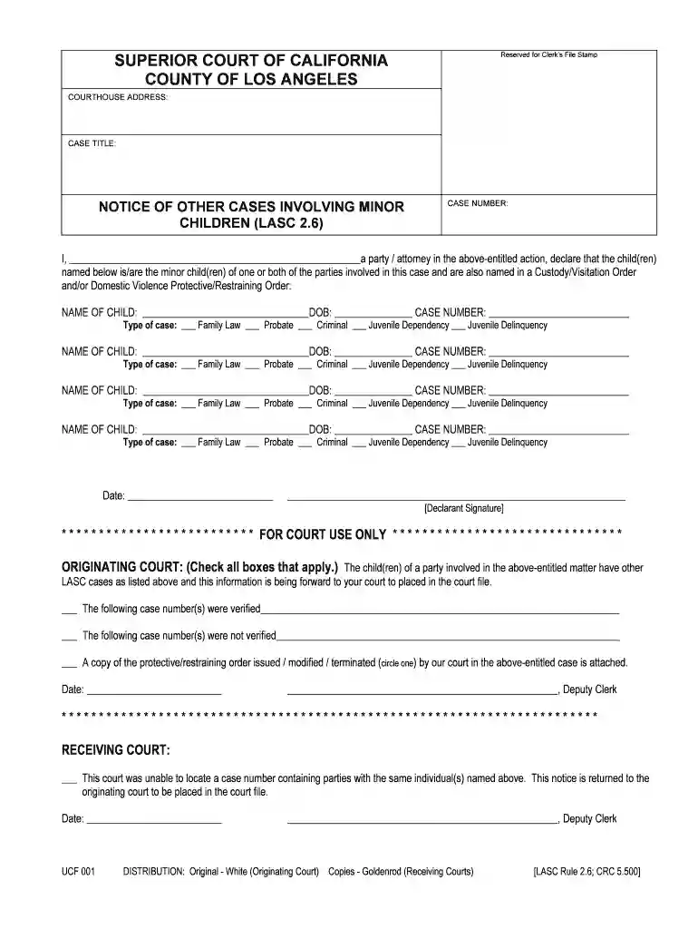 form ucf 001 california Preview on Page 1